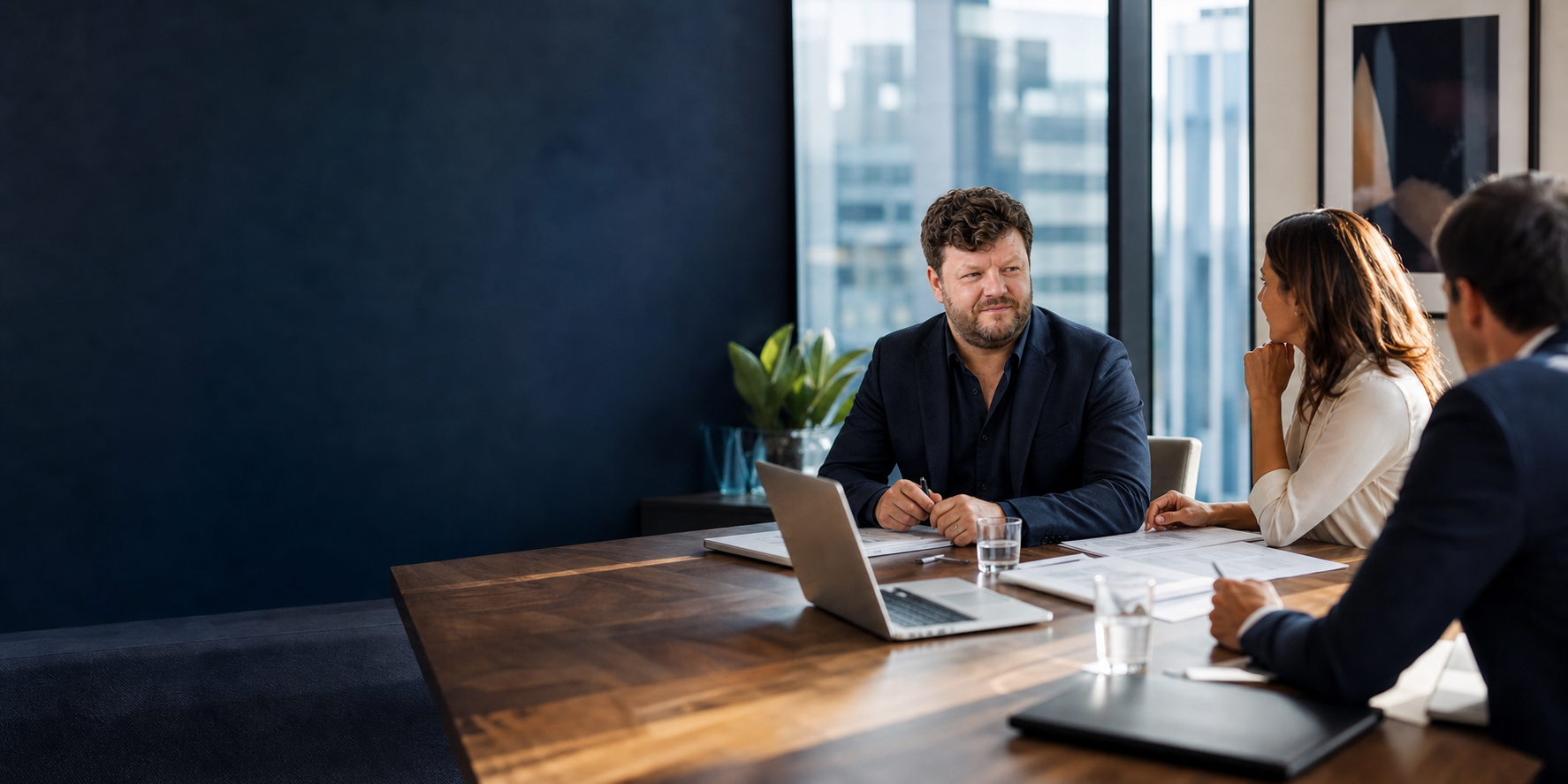 Roland Sutton in a finance leadership meeting