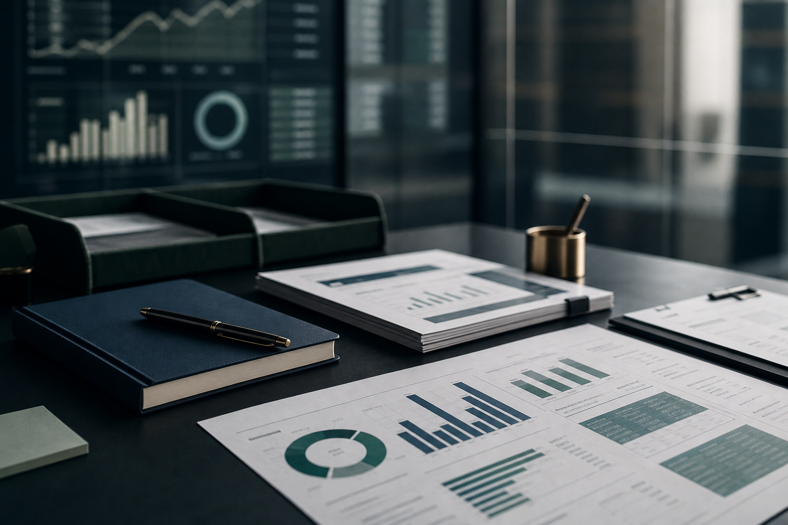 Structured finance workspace representing reporting control and process clarity